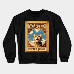 Wanted - Surprised Cat Crewneck Sweatshirt